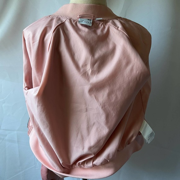 PUMA Pink and White Satin Bomber Jacket Size Small - Picture 11 of 11